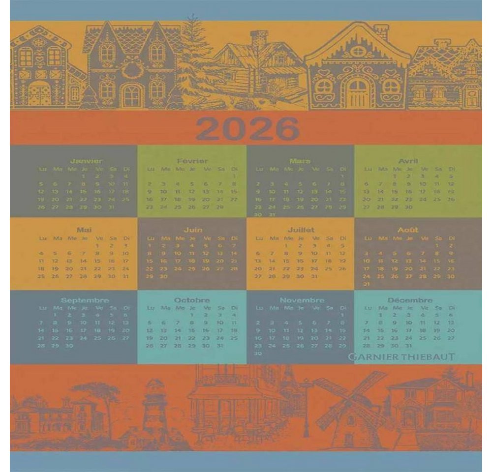 Garnier Thiebaut Geschirrtuch Geschirrtuch - Calendrier 2026 celebration Garnier Thiebaut Geschirrtuch Geschirrtuch - Calendrier 2026 celebration von Garnier Thiebaut