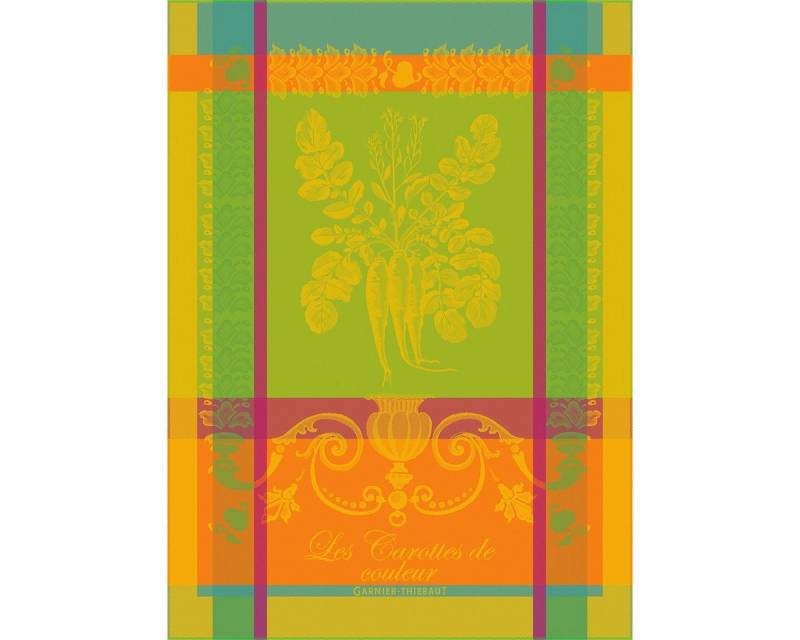Garnier Thiebaut Geschirrtuch Geschirrtuch Carottes De Couleur Zeste 56x77 cm, (1-tlg., 1 x Geschirrtuch), jacquard-gewebt von Garnier Thiebaut