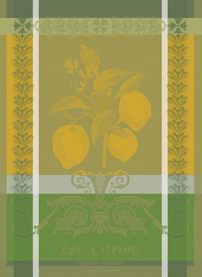 Garnier Thiebaut Geschirrtuch Geschirrtuch Citron Zeste 56x77 cm, (1-tlg., 1 x Geschirrtuch), jacquard-gewebt von Garnier Thiebaut