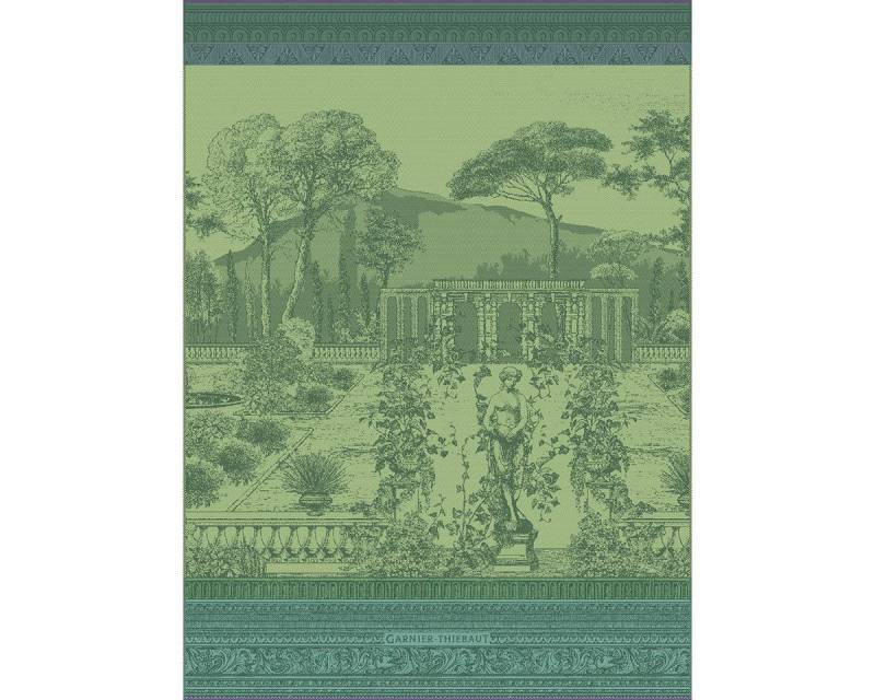 Garnier Thiebaut Geschirrtuch Geschirrtuch Jardin Spirituel Tor Vert 56x77 cm, (1-tlg., 1 x Geschirrtuch), jacquard-gewebt von Garnier Thiebaut