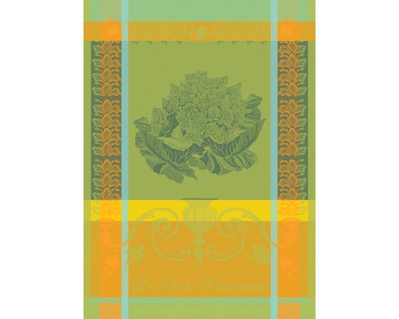 Garnier Thiebaut Geschirrtuch Geschirrtuch Le Chou Romanesco Vert 56x77 cm, (1-tlg., 1 x Geschirrtuch), jacquard-gewebt von Garnier Thiebaut