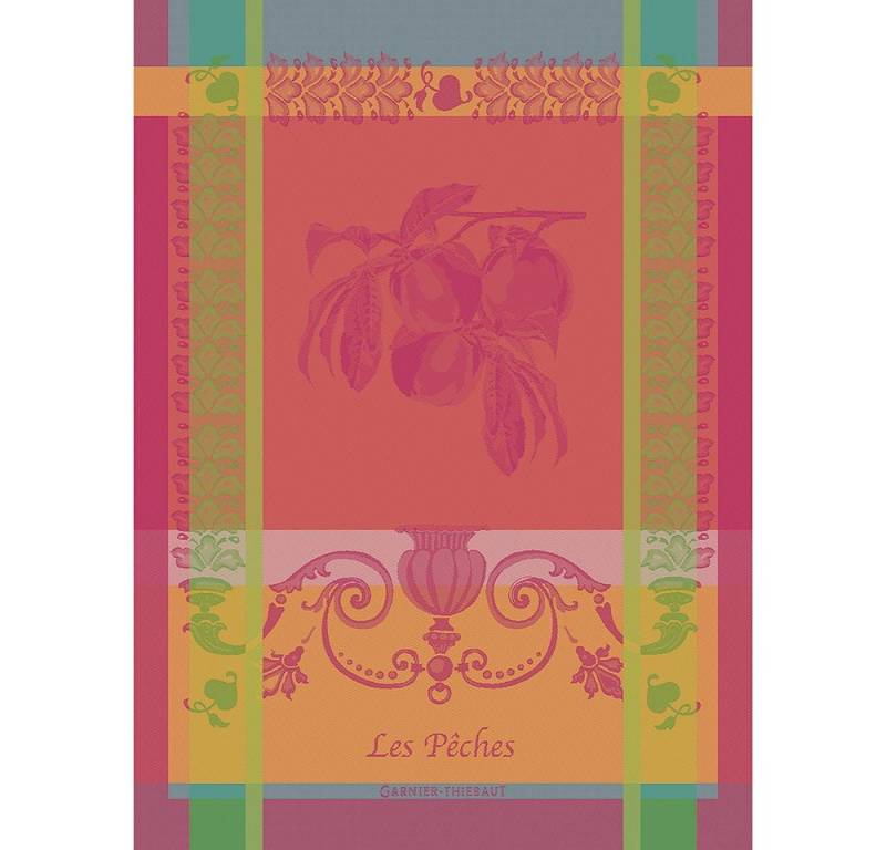 Garnier Thiebaut Geschirrtuch Geschirrtuch Les Peches Rose 56x77 cm, (1-tlg., 1 x Geschirrtuch), jacquard-gewebt von Garnier Thiebaut