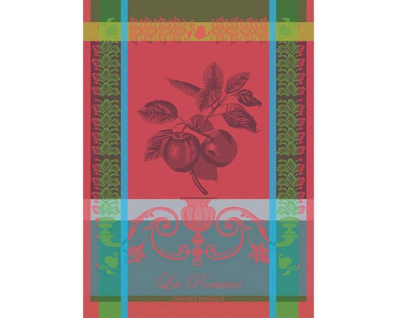 Garnier Thiebaut Geschirrtuch Geschirrtuch Les pommes rouge vif 56x77 cm, (1-tlg., 1 x Geschirrtuch), jacquard-gewebt von Garnier Thiebaut