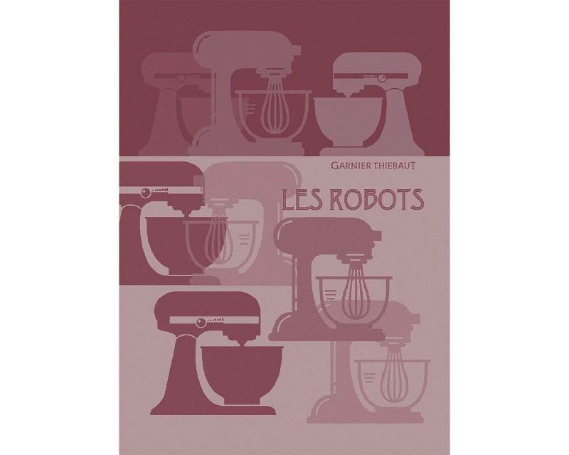 Garnier Thiebaut Geschirrtuch Geschirrtuch Les robots framboise 50x70 cm, (1-tlg., 1 x Geschirrtuch), jacquard-gewebt von Garnier Thiebaut