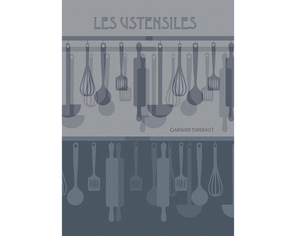 Garnier Thiebaut Geschirrtuch Geschirrtuch Les ustensiles denim 50x70 cm, (1-tlg., 1 x Geschirrtuch), jacquard-gewebt von Garnier Thiebaut