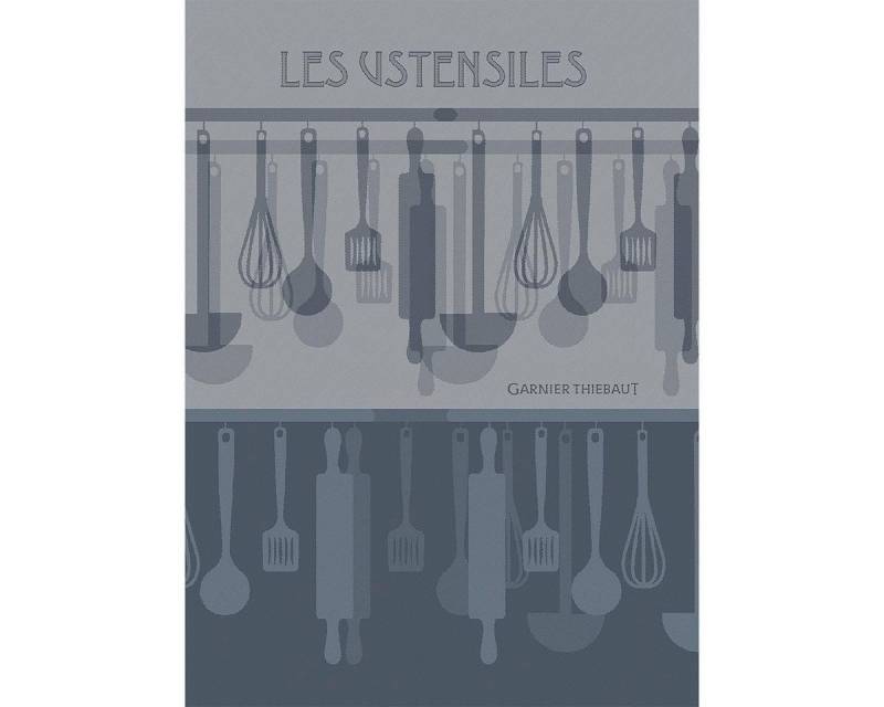 Garnier Thiebaut Geschirrtuch Geschirrtuch Les ustensiles denim 50x70 cm, (1-tlg., 1 x Geschirrtuch), jacquard-gewebt von Garnier Thiebaut