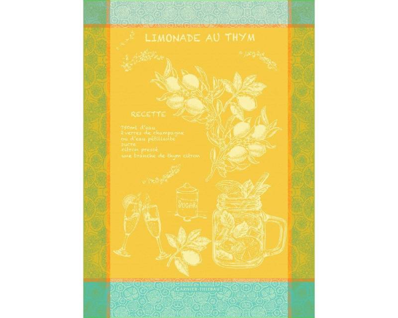 Garnier Thiebaut Geschirrtuch Geschirrtuch Limonade Au Thym Soleil 56x77 cm, (1-tlg., 1 x Geschirrtuch), jacquard-gewebt von Garnier Thiebaut