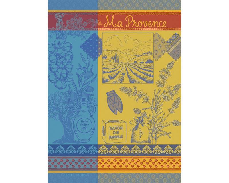 Garnier Thiebaut Geschirrtuch Geschirrtuch Ma Provence Curry 56x77 cm, (1-tlg., 1 x Geschirrtuch), jacquard-gewebt von Garnier Thiebaut