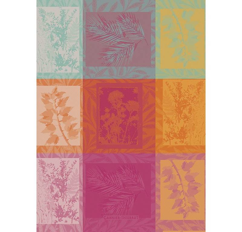 Garnier Thiebaut Geschirrtuch Geschirrtuch Mille Végétaux Arc-en-ciel 56x77 cm, (1-tlg., 1 x Geschirrtuch), jacquard-gewebt von Garnier Thiebaut