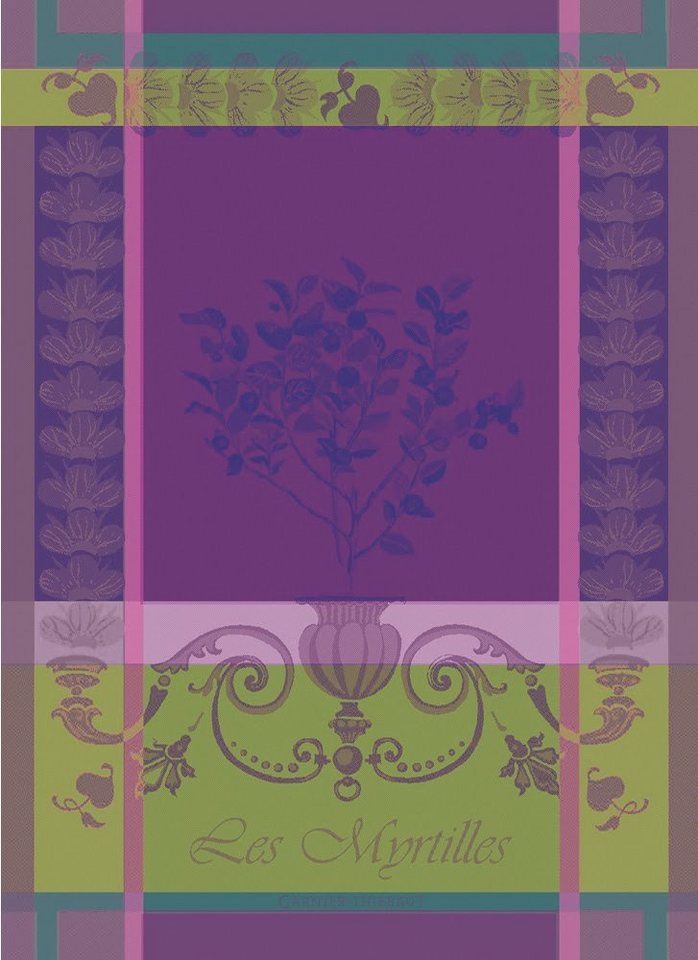 Garnier Thiebaut Geschirrtuch Geschirrtuch Myrtilles Violet 56x77 cm, (1-tlg., 1 x Geschirrtuch), jacquard-gewebt von Garnier Thiebaut