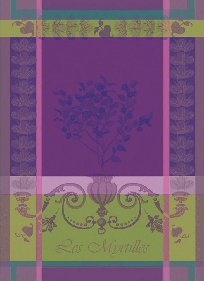 Garnier Thiebaut Geschirrtuch Geschirrtuch Myrtilles Violet 56x77 cm, (1-tlg., 1 x Geschirrtuch), jacquard-gewebt von Garnier Thiebaut
