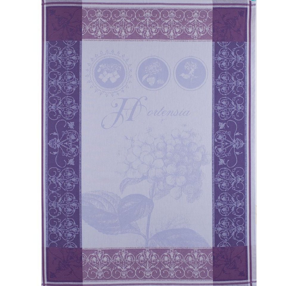 Garnier Thiebaut Geschirrtuch Hortensia Bleu, (1-tlg., 56 x 77 cm), jacquard-gewebt von Garnier Thiebaut