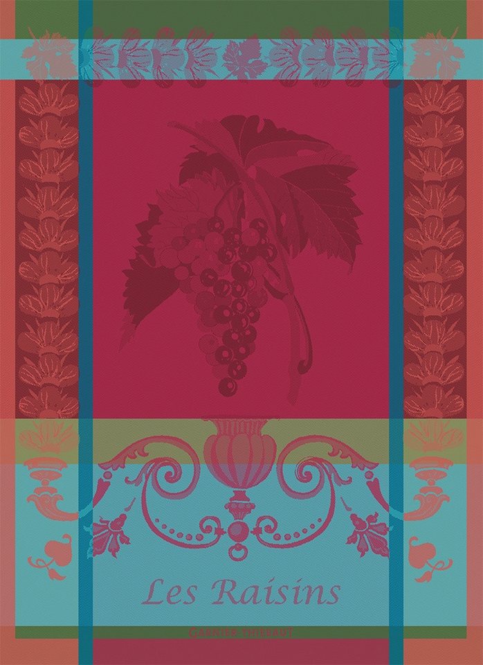 Garnier Thiebaut Geschirrtuch Les Raisins Lie de Vin, (56 x 77 cm, 1-tlg), jacquard-gewebt von Garnier Thiebaut