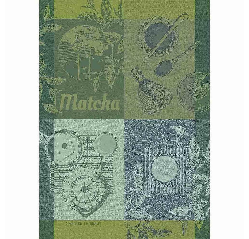Garnier Thiebaut Geschirrtuch Matcha Vert, (56 x 77 cm, 1-tlg), jacquard-gewebt von Garnier Thiebaut