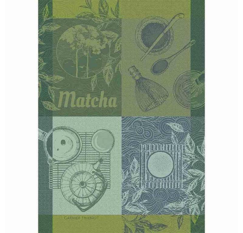 Garnier Thiebaut Geschirrtuch Matcha Vert, (56 x 77 cm, 1-tlg), jacquard-gewebt von Garnier Thiebaut