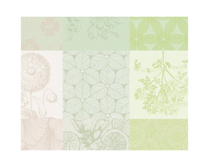 Garnier Thiebaut Platzset Beschichtete Tischsets (2x Set) Mille Parfums Verde 40x50 cm, (Set, 2-St), beschichtet von Garnier Thiebaut