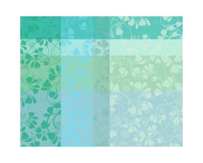Garnier Thiebaut Platzset Tischsets (2x Set) Mille Feuillages Turquoise 40x50 cm, (Set, 2-St), unbehandelt von Garnier Thiebaut