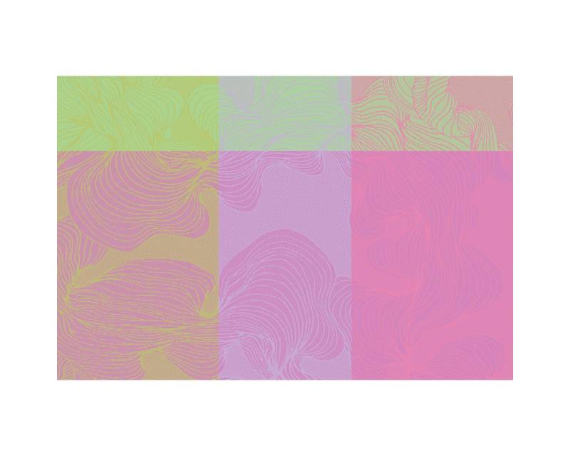 Garnier Thiebaut Platzset Tischsets (2x Set) Mille Vertiges Ara 32x48 cm, (Set, 2-St), unbehandelt von Garnier Thiebaut