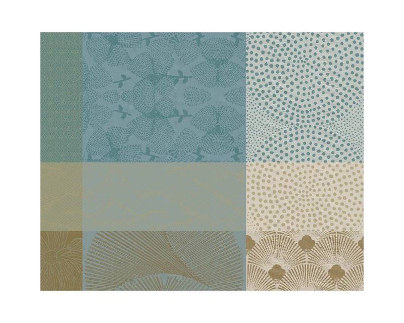 Garnier Thiebaut Platzset Tischsets (2x Set) Mille Zen Ecume 40x50 cm, (Set, 2-St), unbehandelt von Garnier Thiebaut