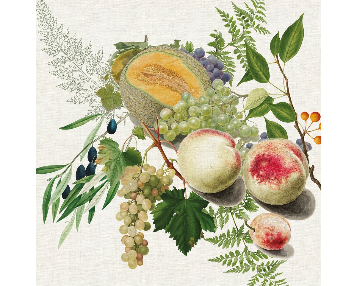 Garnier Thiebaut Stoffserviette Servietten (4x Set) Abondance d´automne Naturel 45x45 cm, (4 St) von Garnier Thiebaut