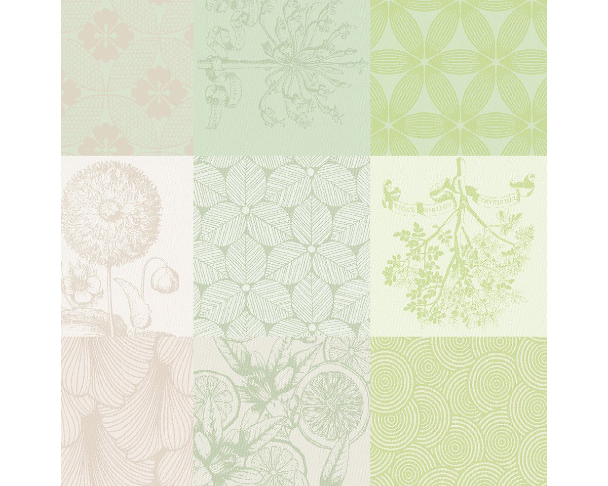 Garnier Thiebaut Stoffserviette Servietten (4x Set) Mille Parfums Verde 55x55 cm, (4 St) von Garnier Thiebaut