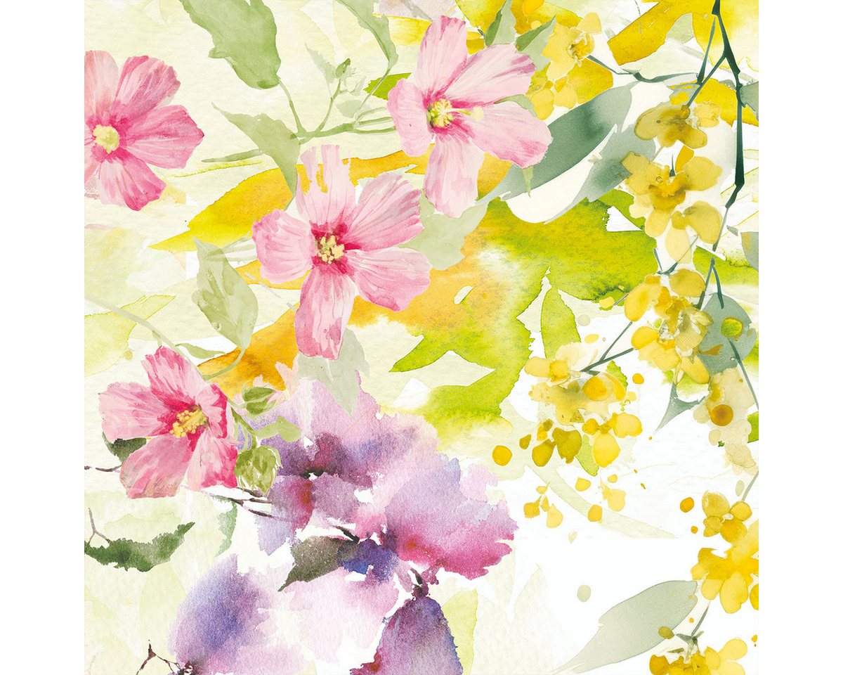 Garnier Thiebaut Stoffserviette Servietten (4x Set) Souffle Fleuri Printemps 45x45 cm, (4 St) von Garnier Thiebaut