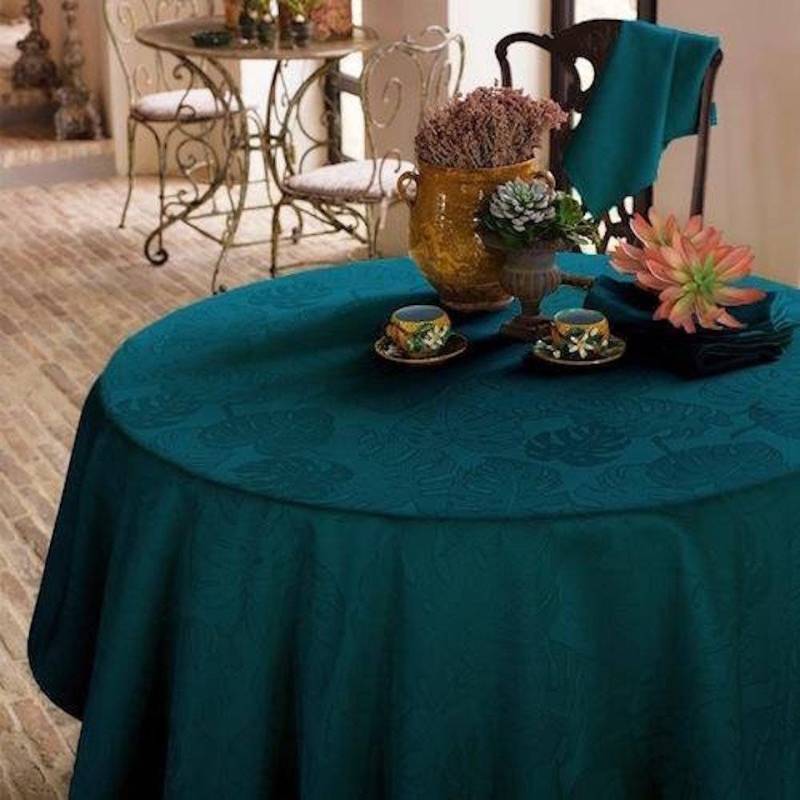 Garnier Thiebaut Tischdecke Mille Evergreen Ocean - beschichtet Garnier Thiebaut Tischdecke Mille Evergreen Ocean - beschichtet von Garnier Thiebaut