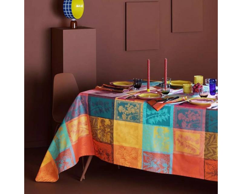 Garnier Thiebaut Tischdecke Mille Vegetaux Sunset - Baumwolle von Garnier Thiebaut