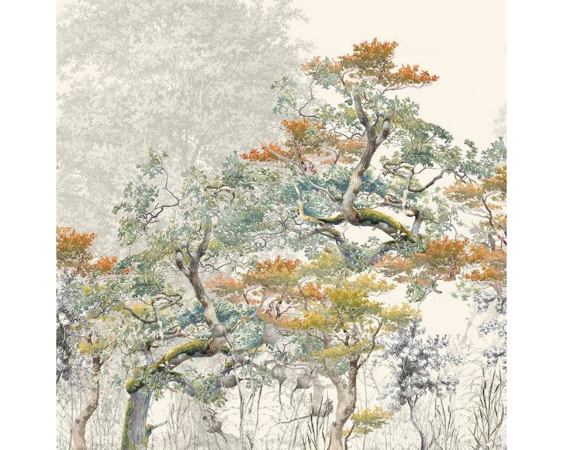 Garnier Thiebaut Tischdecke Garnier-Thiebaut Tischwäschekollektion Bois de mystère, bedruckt von Garnier Thiebaut