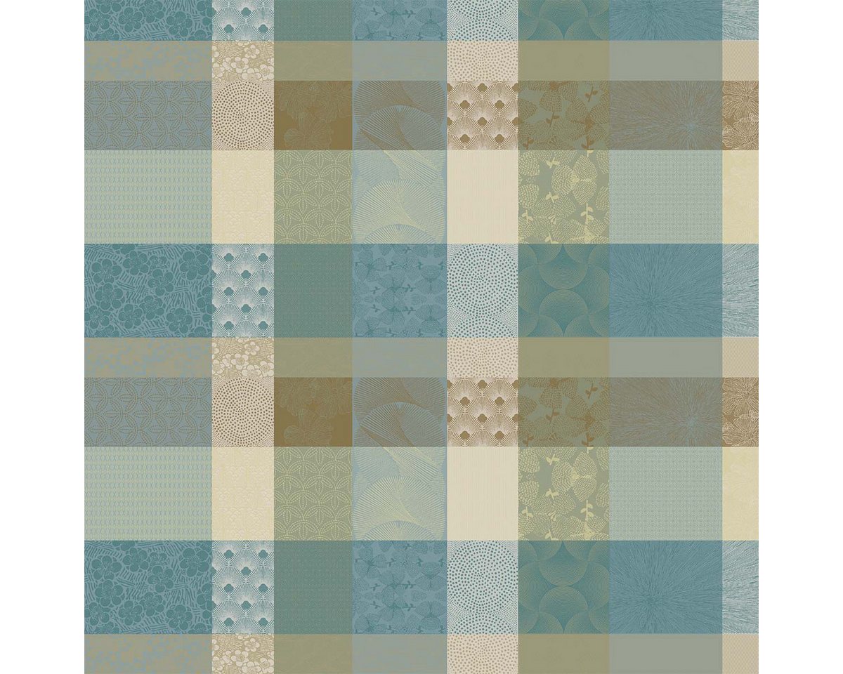Garnier Thiebaut Tischdecke Tischdecke Mille Zen Ecume 115x115 cm, jacquard-gewebt von Garnier Thiebaut