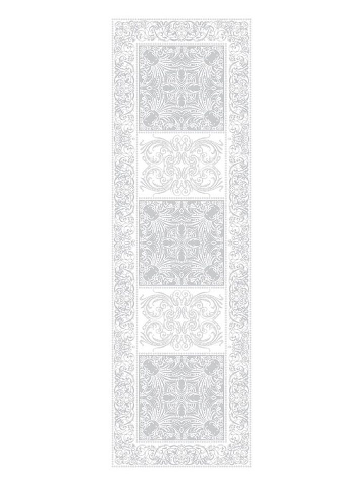 Garnier Thiebaut Tischläufer Tischläufer Alexandrine Neige 54x149 cm, jacquard-gewebt von Garnier Thiebaut