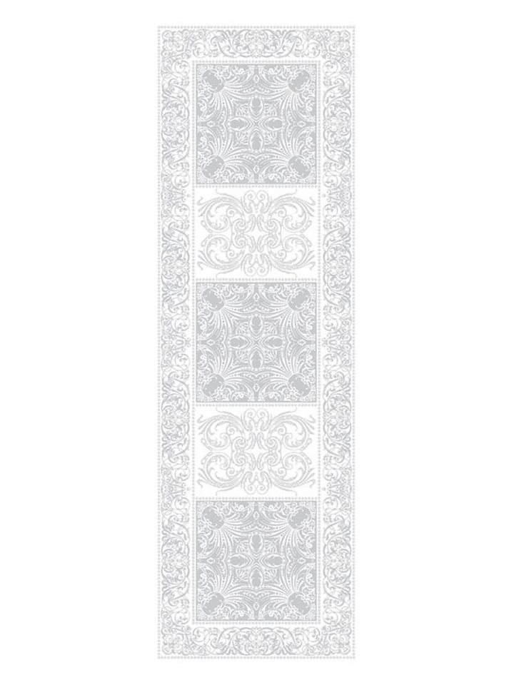 Garnier Thiebaut Tischläufer Tischläufer Alexandrine Neige 54x149 cm, jacquard-gewebt von Garnier Thiebaut