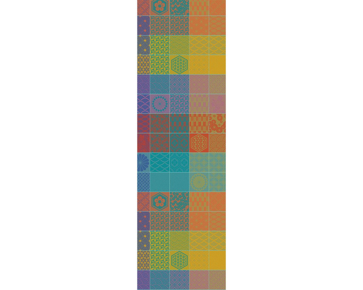 Garnier Thiebaut Tischläufer Tischläufer Mille Hana Floralies 55x180 cm, jacquard-gewebt von Garnier Thiebaut