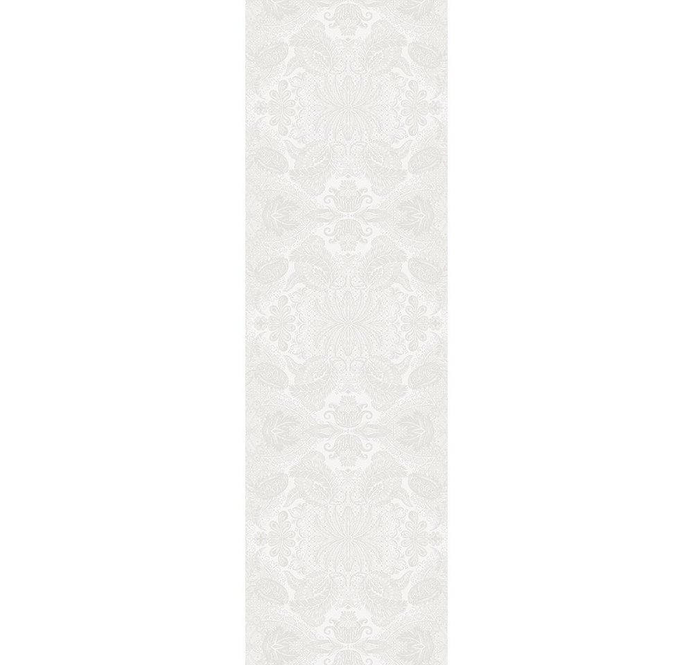 Garnier Thiebaut Tischläufer Tischläufer Mille Isaphire Blanc 55x180 cm, jacquard-gewebt von Garnier Thiebaut