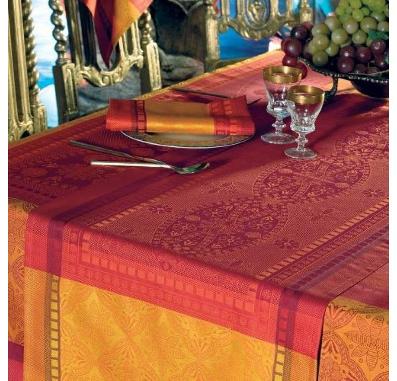 Garnier Thiebaut Tischläufer Tischläufer Palerme Orange Sanguine 55 x 175 cm Garnier Thiebaut Tischläufer Tischläufer Palerme Orange Sanguine 55 x 175 cm von Garnier Thiebaut