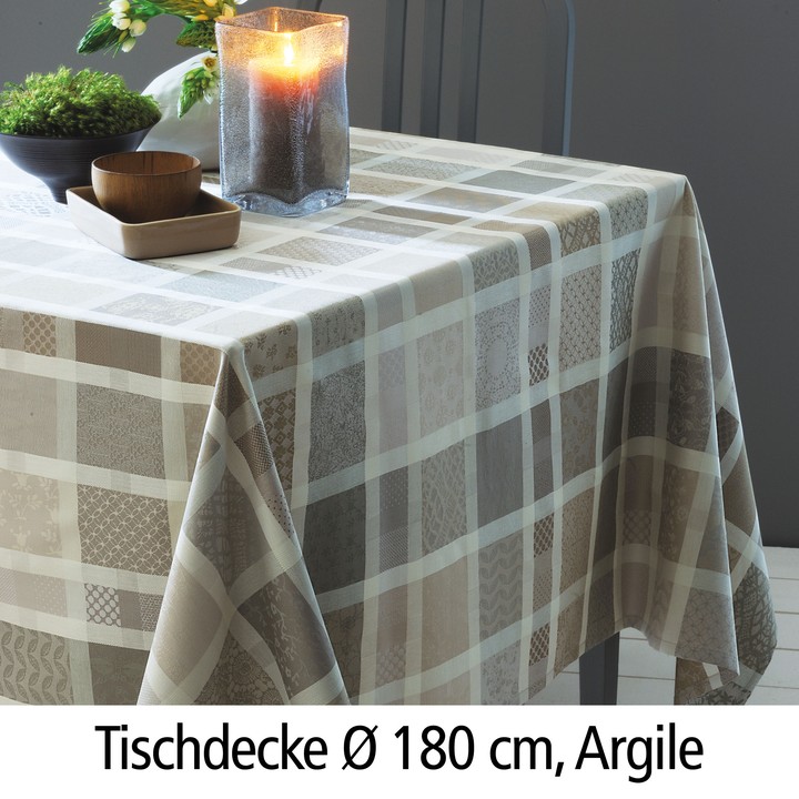 Tischdecke 'Mille Ladies' 'Argile' D: 180 von Garnier Thiebaut