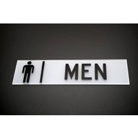 "Acryl Zeichen "Only Restroom"." 25x6cm Groß von GaroSigns