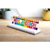 Personalisiertes Lehrer Schreibtisch Namensschild Holz & Acryl Schild Personalisiertes Lehrer Schreibtisch Namensschild Holz & Acryl Schild von GaroSigns