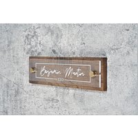 Rustikales Namensschild Für Die Wand Und Tür. Exklusiv Von Garo Signs Hergestellt. Größe 26cm X 6cm von GaroSigns