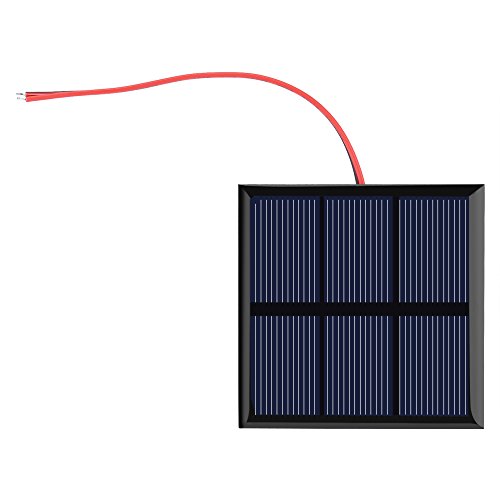 0.7W 1.5V Sonnenkollektor, Mini tragbare Solarzelle DIY Power Module Ladegerät für 1,2 V Batterie mit Draht, 2,76x2,76 Zoll von Garosa