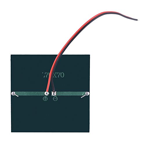 0.7W 1.5V Sonnenkollektor, Mini tragbare Solarzelle DIY Power Module Ladegerät für 1,2 V Batterie mit Draht, 2,76x2,76 Zoll von Garosa