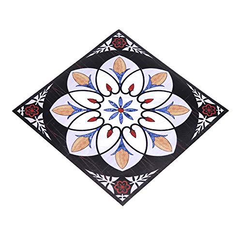 10 Stücke Dekorative Fliesen Aufkleber Selbstklebende Wasser und Feuchtigkeitsbeständig PVC Fliesen Boden Wandaufkleber 3D Aufkleber Wohnkultur 12 CM * 12 CM(#1) von Garosa