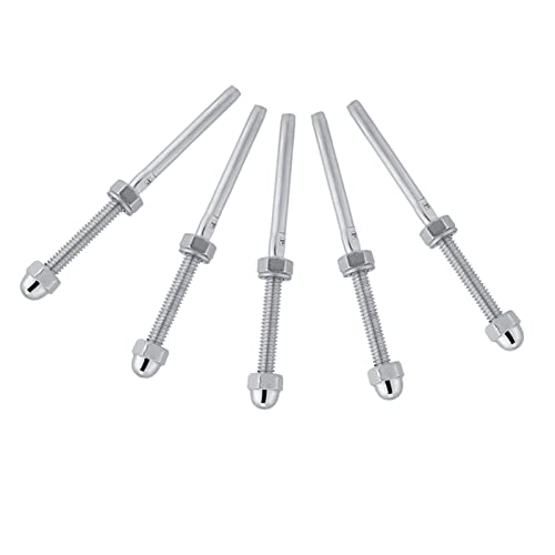 10 Stücke Kabel Geländer System Gewindebolzen Ende Fitting Terminal für 1/8 Kabel Deck Geländer Hand Swage Edelstahl Kabel Spanner von Garosa