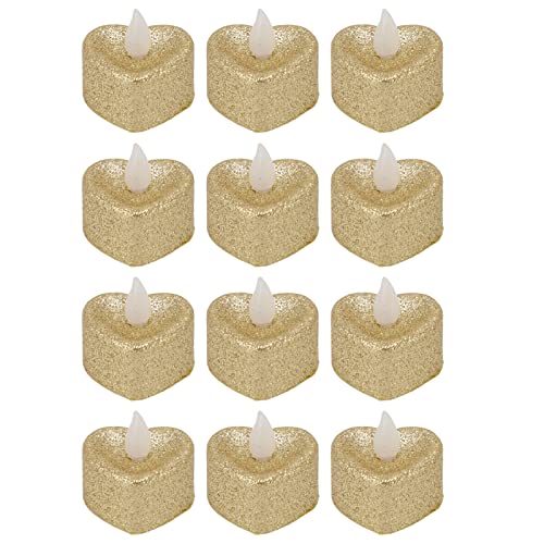 12 STÜCKE Flammenlose Teelichter Kerzen LED Kerzenlampe Herzform LED Teelichter Warmes Licht Dekoration für Weihnachten Hochzeit Party Valentinstag Geheime Zimmer Requisiten Gold 12 STÜCKE Flammenlose Teelichter Kerzen LED Kerzenlampe Herzform LED Teelichter Warmes Licht Dekoration für Weihnachten Hochzeit Party Valentinstag Geheime Zimmer Requisiten Gold von Garosa