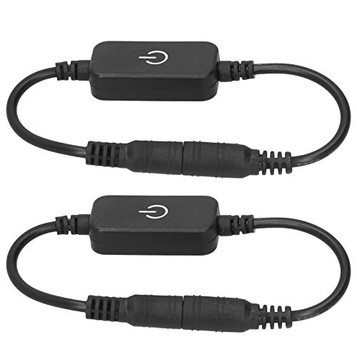 2 Stück LED-Streifen Touch-Dimmer Dimmen Helligkeitsregler EIN-Aus-Schalter Inline-Taktschalter-Controller für DC 12V-24V Einfarbiges Leuchtdioden-Streifenlicht 2 Stück LED-Streifen Touch-Dimmer Dimmen Helligkeitsregler EIN-Aus-Schalter Inline-Taktschalter-Controller für DC 12V-24V Einfarbiges Leuchtdioden-Streifenlicht von Garosa