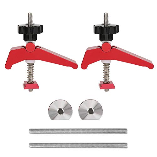 2 Stücke Holzbearbeitungswerkzeuge Diahalter Aluminiumlegierung Holzbearbeitungswerkzeug Auferlegen Fixture Stop Limiter Gehrungsschiene Stop Flip Limiter von Garosa