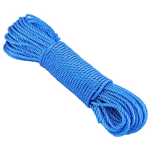 20 Mt multifunktionale Nylon Seil Schnur String Waschen Linie Klettern Traktion Binden Schatten Net Seil für Camping Outdoor Garten Garage Wäscheleine(Blue) von Garosa