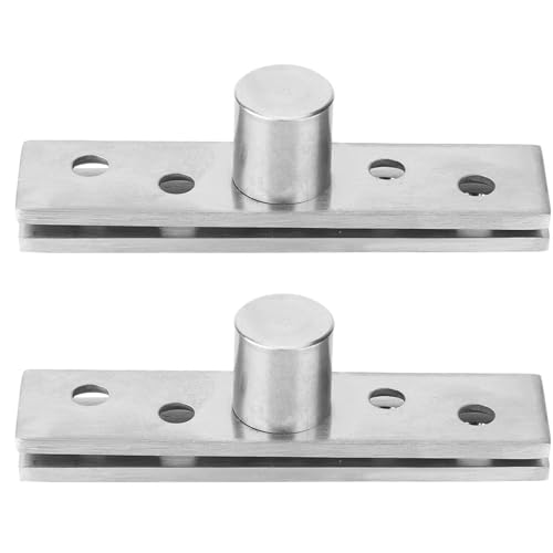 2er-Pack 360-Grad-Drehtürscharniere, verdeckte Edelstahl-Drehscharniere 75x17mm oben unten Schachttür Fensterschrank Scharnierzubehör(Central Pivot) von Garosa