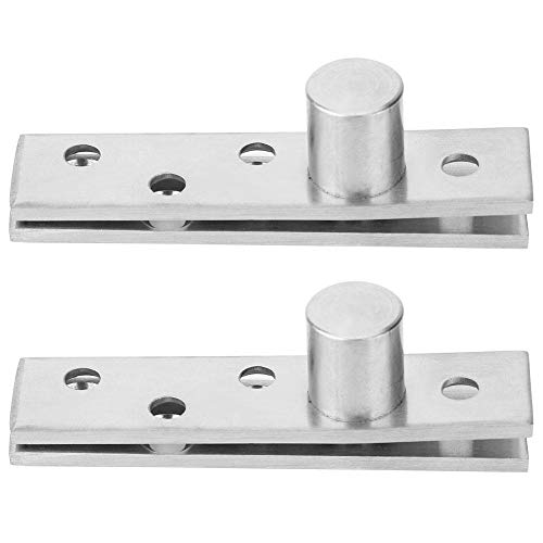 2er-Pack 360-Grad-Drehtürscharniere, verdeckte Edelstahl-Drehscharniere 75x17mm oben unten Schachttür Fensterschrank Scharnierzubehör(Eccentric Pivot) von Garosa