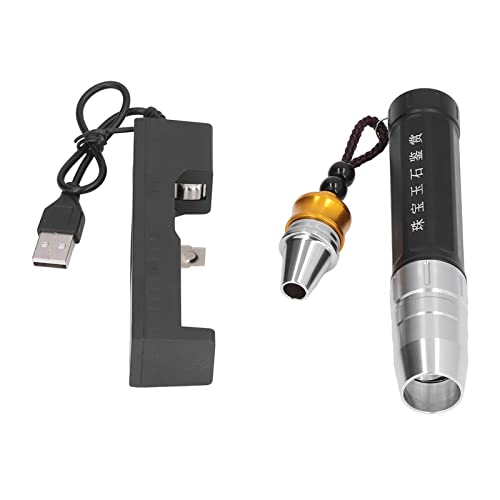 3LED Tail Button Control USB Batterie Box Ladestation Aufladen Edelstein Taschenlampe Jade Identifikation Taschenlampe Jade Blendung Taschenlampe Schmuck Diamant Spezielle von Garosa